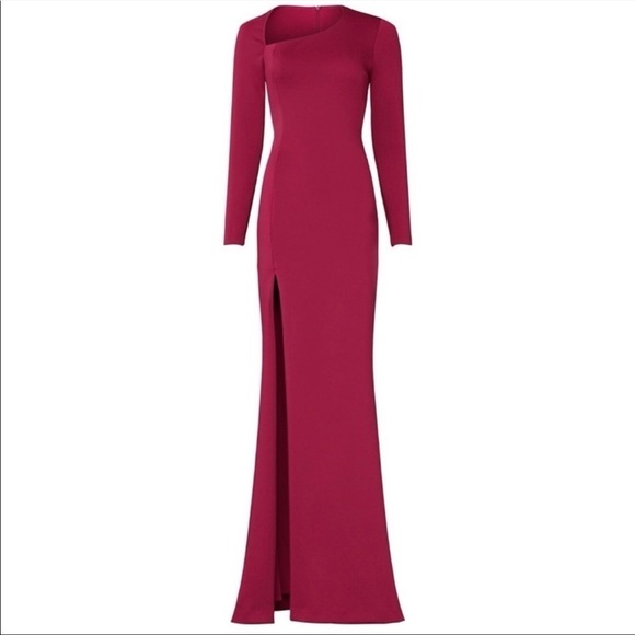 Black Halo Akasha Gown Pink Raspberry Pink Size 2 - Picture 1 of 7